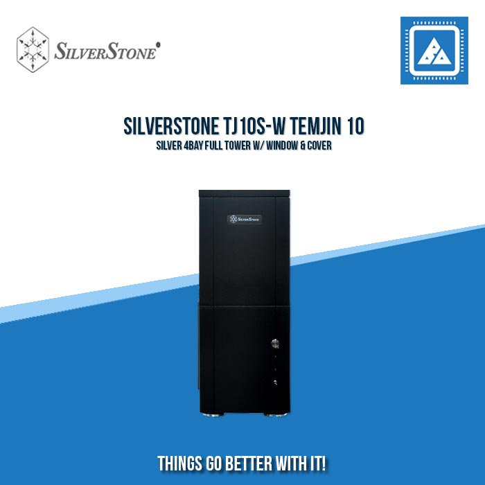 SILVERSTONE TJ10S-W TEMJIN 10 SILVER 4BAY FULL TOWER W/ WINDOW & COVER SILVERSTONE TJ10S-W TEMJIN 10 SILVER 4BAY FULL TOWER W/ WINDOW & COVER